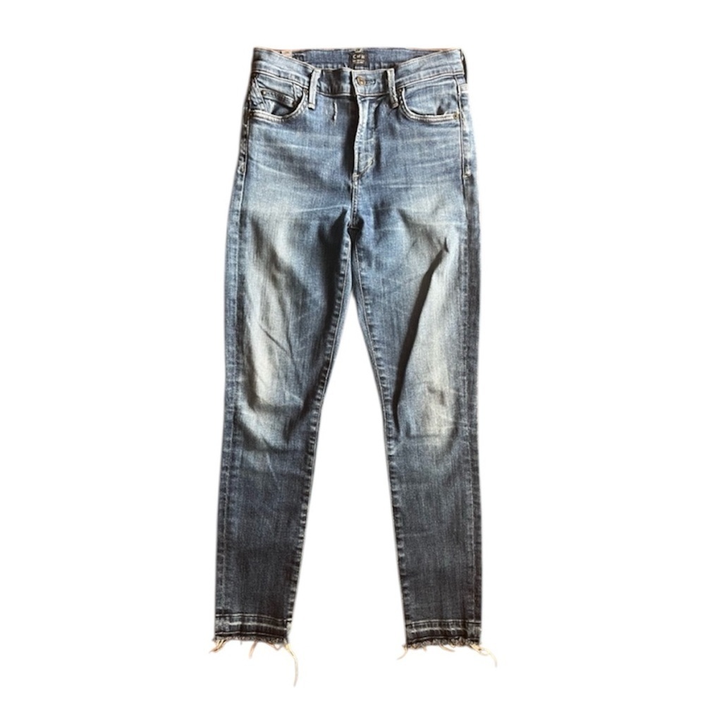 Citizen of Humanity - Rocket crop high rise skinny w/frayed bottoms